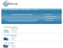 Tablet Screenshot of creditcardlot.com
